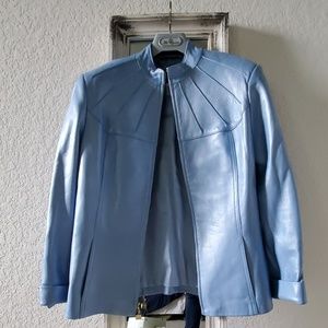 St John Pale Blue leather Jacket
